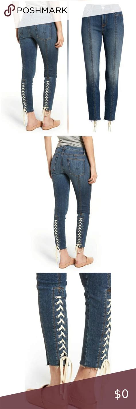 Hudson Midrise Super Skinny Laced Jeans Hudson Midrise Super Skinny