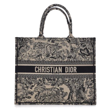 Christian Dior Canvas Embroidered Dioriviera Toile De Jouy Book Tote