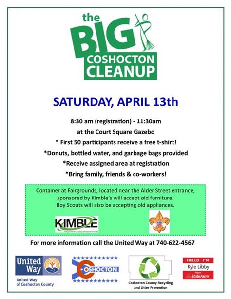 Join The Big Coshocton Clean Up Recycling And Litter Prevention