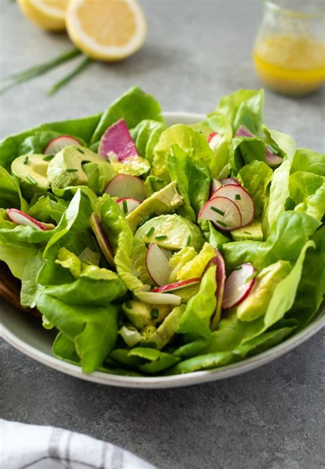 Butter Lettuce Salad With Lemon Dijon Dressing Flavor The Moments