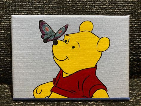 Winnie The Pooh Acrylic Painting Etsy