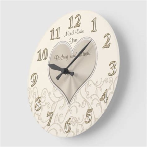 Personalized Wedding Wall Clocks or Anniversary | Zazzle