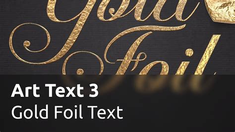 Creating Foil Text Effect Art Text V Tutorial Youtube