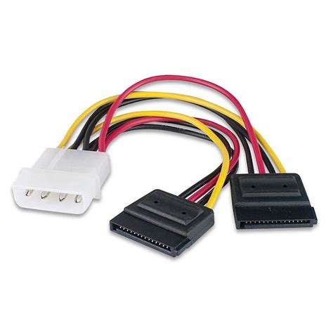 Cabo Energia Alimenta O Molex Macho Para Dual Sata F Mea Chroma Tech