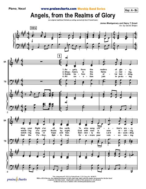 Angels From The Realms Of Glory Sheet Music PDF Traditional Carol