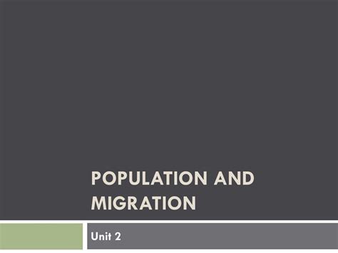 Population And Migration Ppt Download