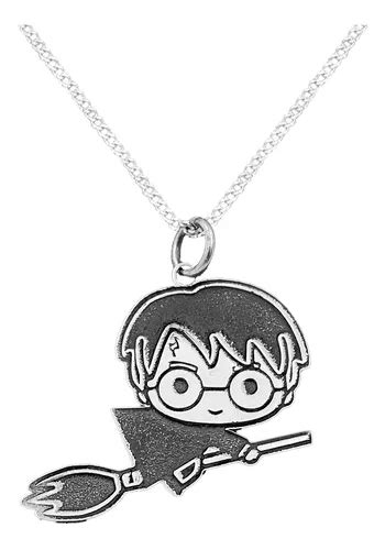 Dije Y Cadena Harry Potter Escoba G Plata Con Envio Meses Sin Inter S