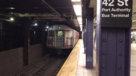 Nyc Subway Hd 60 Fps Budd R32 A Train Departing 42nd Street Port