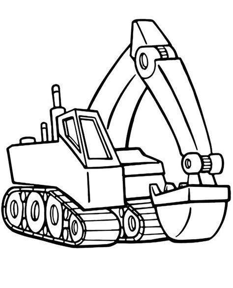 Excavator coloring page to print for free - Topcoloringpages.net