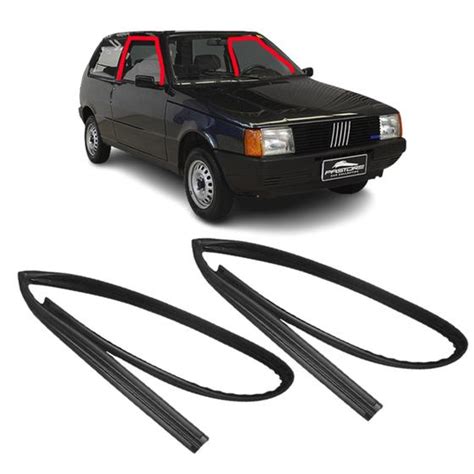 Kit Borrachas Vidros Canaleta Fiat Uno Portas Gtr