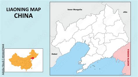 liaoning map  china state  district map  liaoning political