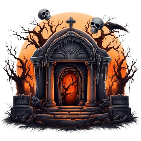 Tumba Tumba Cr Neos Calabaza Halloween Ilustraci N De Terror Aterrador