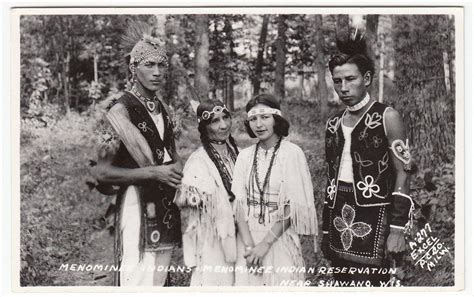 Menominee Indians Shawano Wi Menominee Indians At Reservation Rppc Bidstart Item