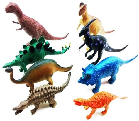 Kit Dinossauro De Borracha Miniatura Brinquedo Jurassic Ark Toys