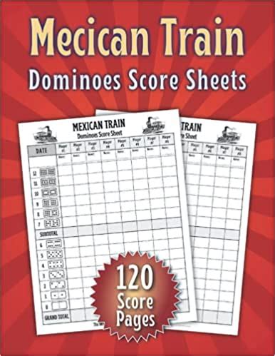 Mexican Train Dominoes Score Sheet Printable