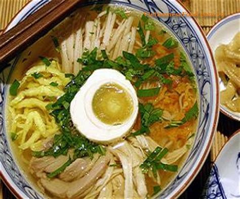 Thang Noolde Soup With Chicken Egg And Pork Recipe B N Thang Ez