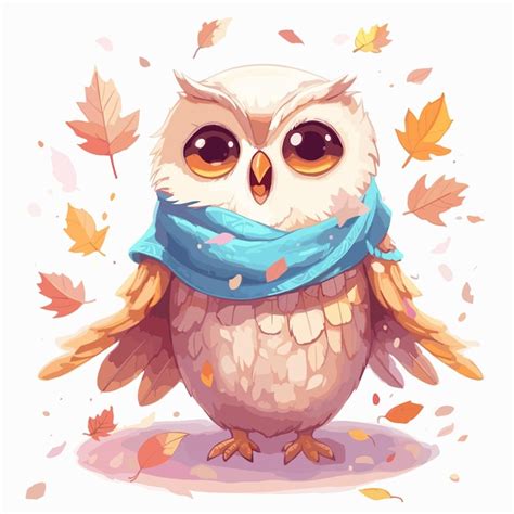 Illustration De Dessin Anim De Hibou Dessin La Main Style Automne