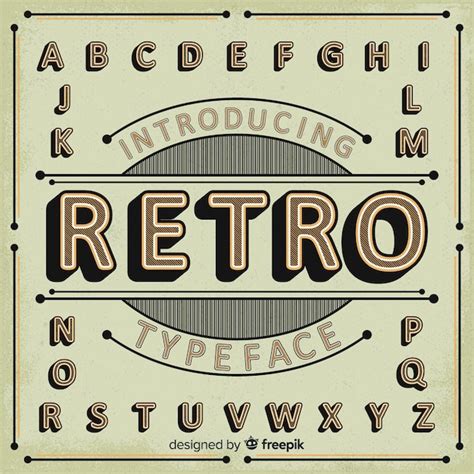 Free Vector Retro Alphabet