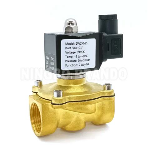 G1 2W250 25S 2 Way Normally Closed Diaphragm Brass Solenoid Water