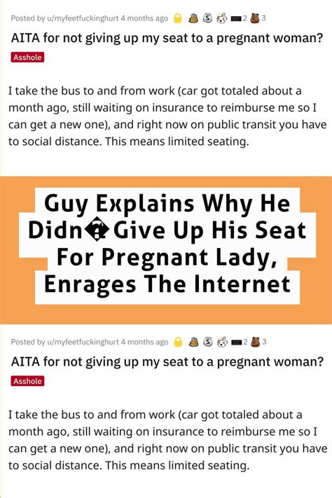 Guy Explains Why He Didnt Give Up His Seat For Pregnant Lady Enrages