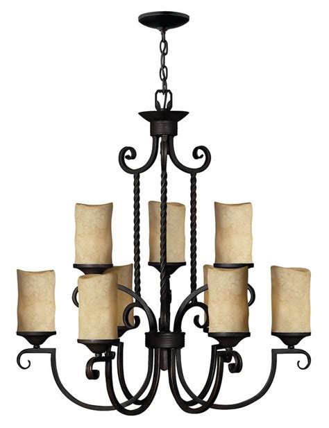 Hinkley Lighting 4018OL Olde Black Casa 9 Light 2 Tier Candle Style