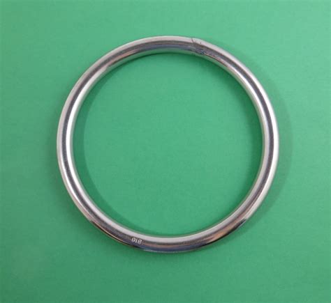 Stainless Steel 316 Round Ring Welded 38 X 4 10mm X 100mm Marine