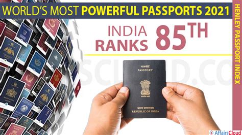 Worlds Most Powerful Passports 2021 India Ranked 85th In Henley