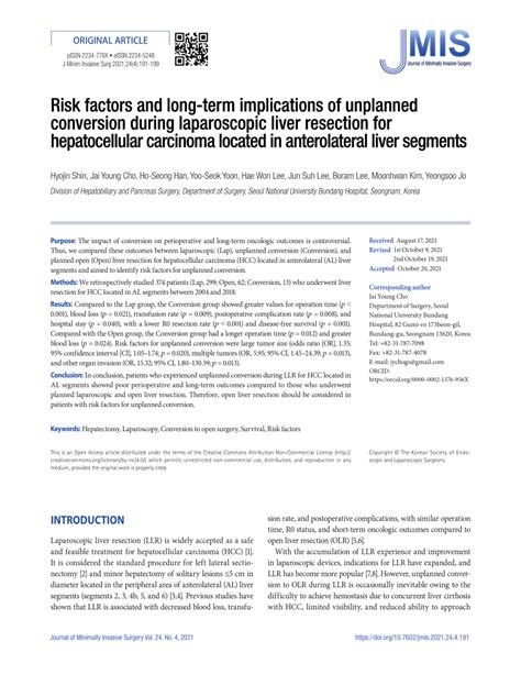 PDF Risk Factors And Long Term Implications Of Unplanned Conversion