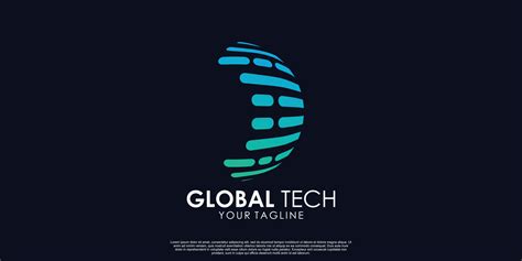 Global Tech Logo Design Premium Vector 10840608 Vector Art At Vecteezy