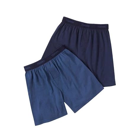 Hanes Big Mens 2 Pack Knit Shorts Hanes Men S Jersey Knit Cotton