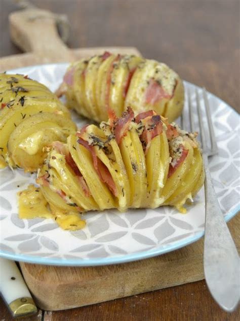 Patatas Al Horno Hasselback Con Bacon Y Queso En 2020 Recetas Con