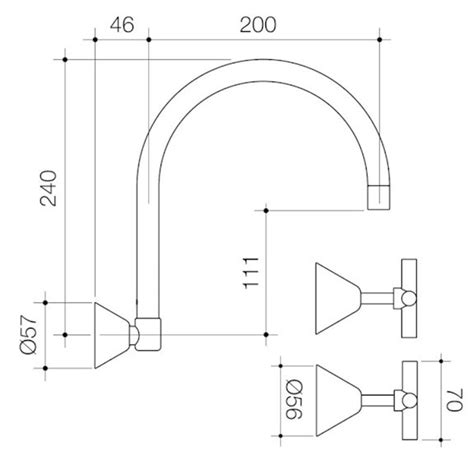 Tapware Caromaclarkdorfstylus Caroma Coolibah Cross Wall Sink