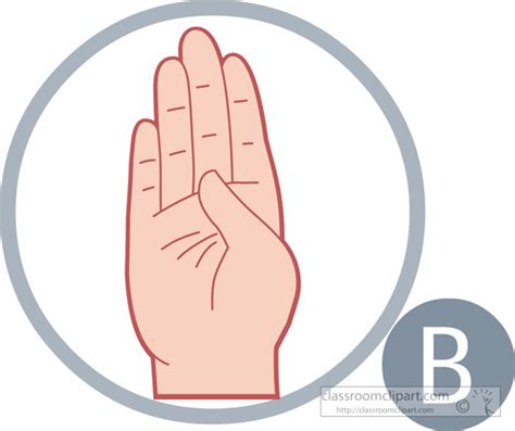 American Sign Language Clipart Sign Language Letter B 51 Off