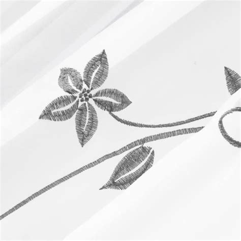 Rideaux Voilages Floral Voile Broderie A Pattes Panneaux De Fen Tres