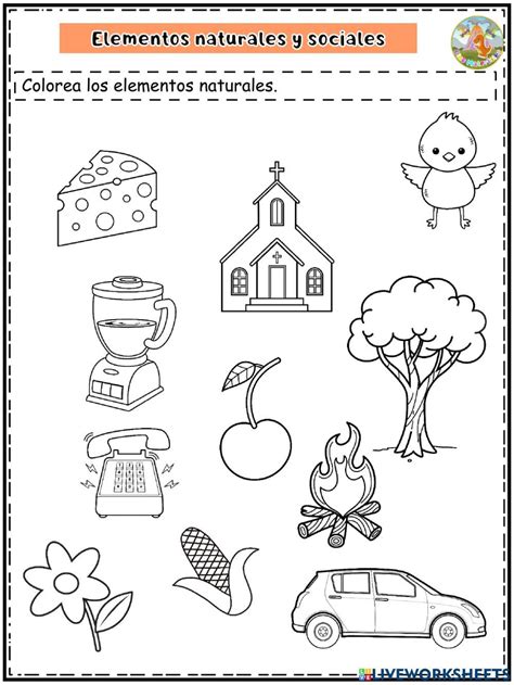 Identify Natural Elements With This Online Worksheet