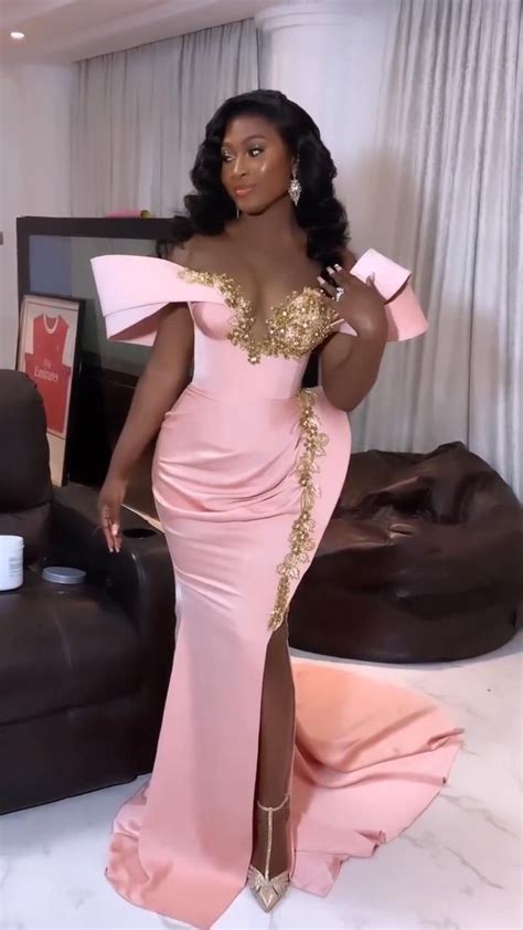 Asoebi Elegant Plus Size Gown Video Lace Gown Styles Evening