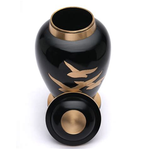 Large Going Home Black Adult Urn For Human Ashes Brass Memorial