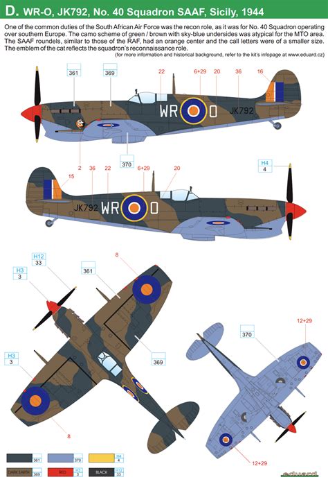 Asisbiz Spitfire MkVcTrop SAAF 40Sqn WRO JK792 Sicily 1944 Profile By