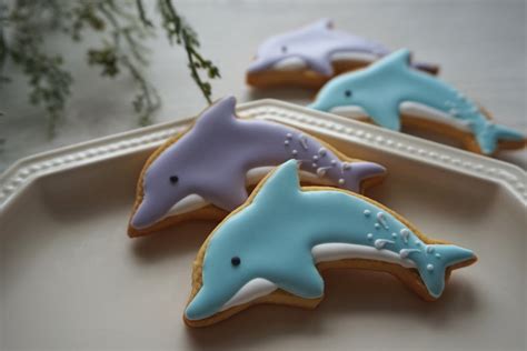 イルカのケーキトッパークッキー | 香川県高松市 アイシングクッキー教室 Aikonn Cookie【アイコンクッキー】
