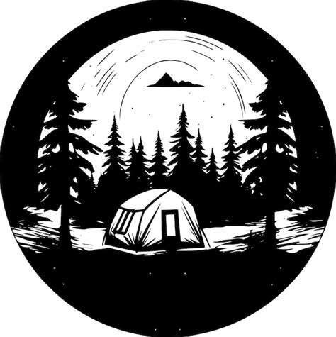 Premium Vector Camping Minimalist And Flat Logo Vector Illustration