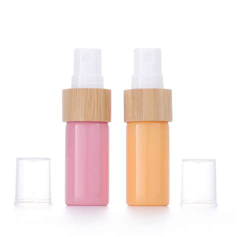 China RB T 0051 10ml Refillable Macaroon Glass Bottles With Bamboo