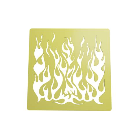 Stencil Flames Stl Vector Cookie Cutter Stl Store Design Optimized