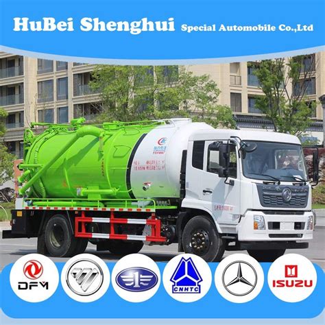 Factory Price 12m3 12000L Cleaning Sewage Suction Vacuum Tank Truck