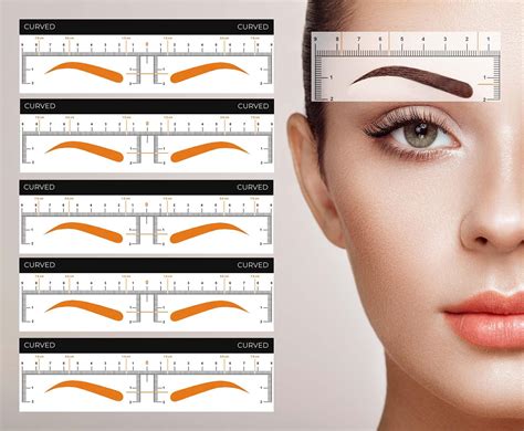 50 PCS The Perfect Brow Stencil Eyebrow Stencils Eyebrows Shape