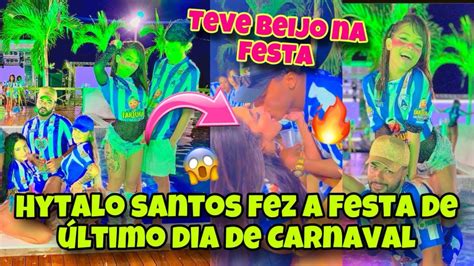 Hytalo santos fez a festa de último dia de Carnaval e teve beijo na