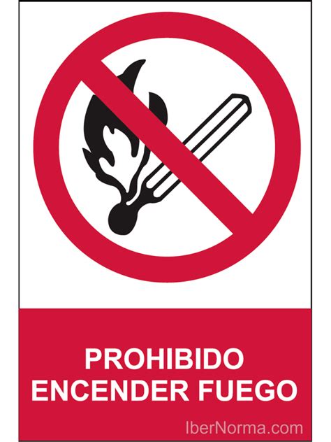 Se Al Prohibido Encender Fuego Pvc Nmz Normaluz