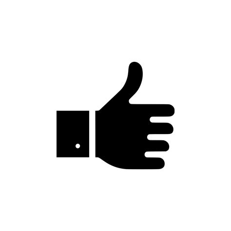 Thumbs up icon. Black Thumb up icon on white background. illustration ...