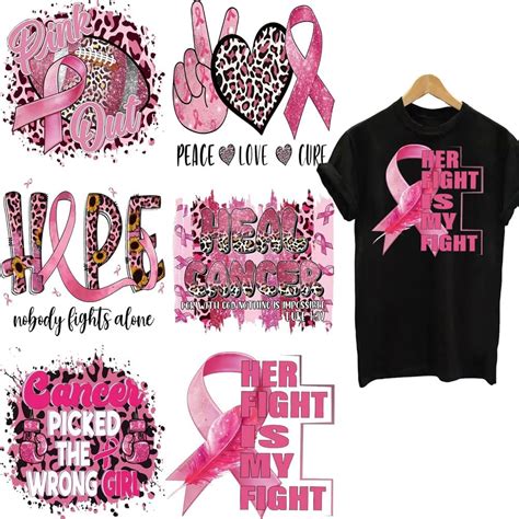 Amazon Breast Cancer Awareness Iron On Transfers Patches Pink