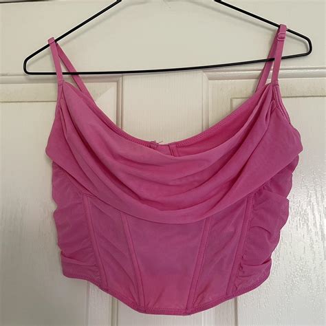 Glassons Pink Corset Top Super Cute Corset Worn Depop