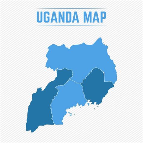 Uganda Detailed Map With Regions Vector Art At Vecteezy